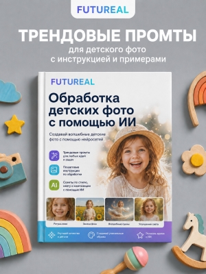Трендовые промты для детских фото. Промт-бук с инструкцией и примерами